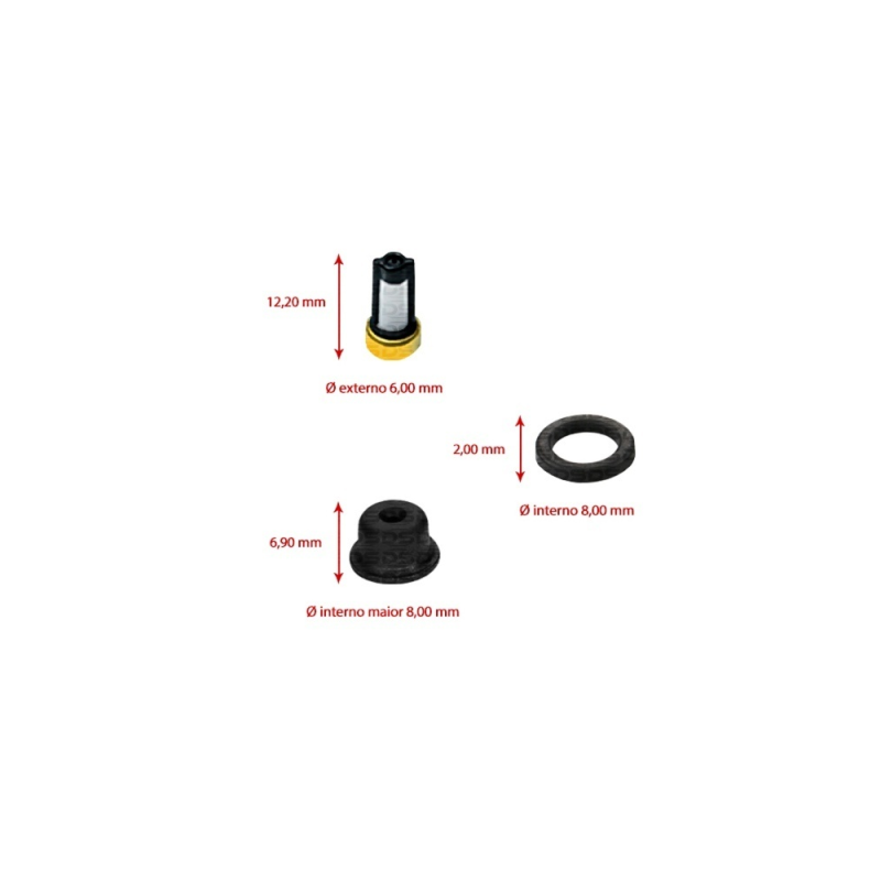 Kit de Filtros para Bico Injetor 