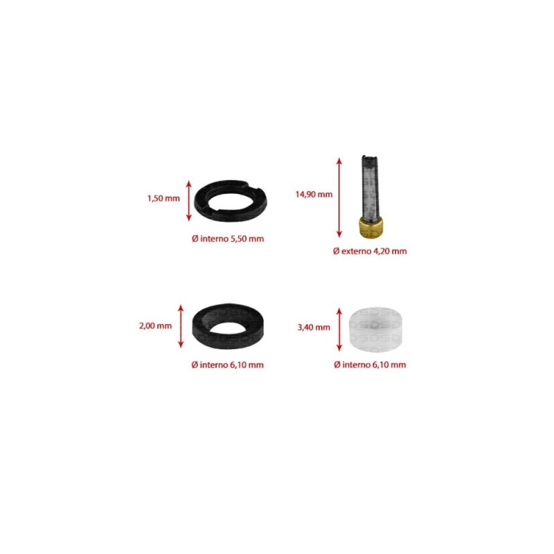 Kit de Filtros para Bico Injetor 