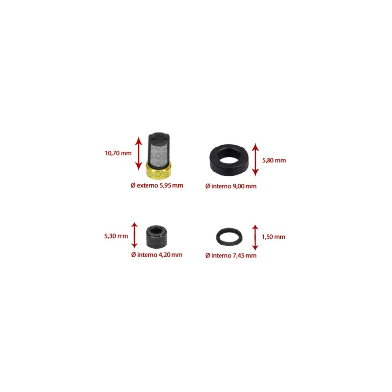 Kit de Filtros para Bico Injetor 