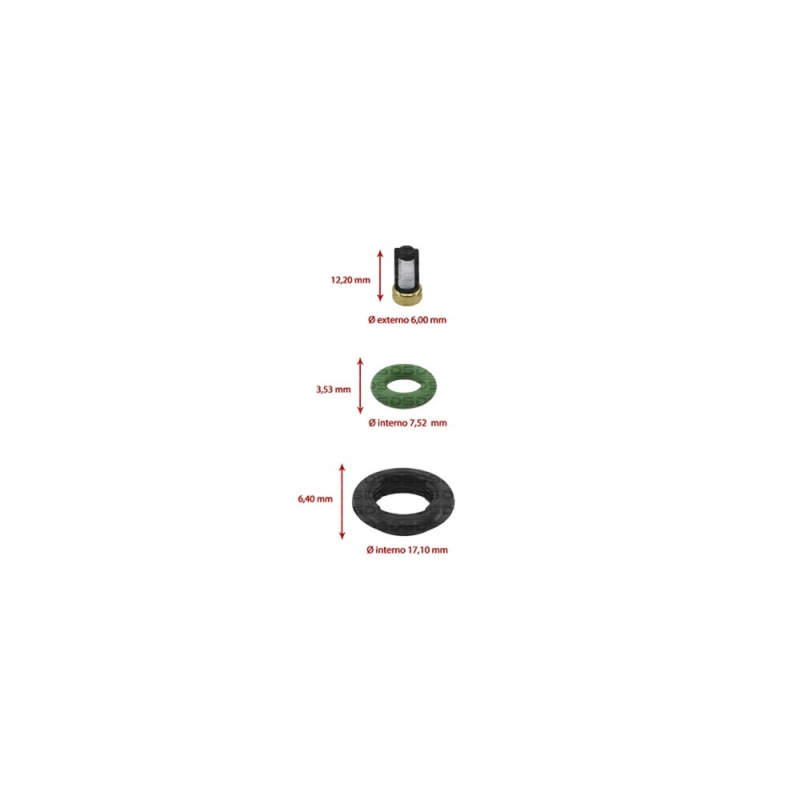 Kit de Filtros para Bico Injetor 