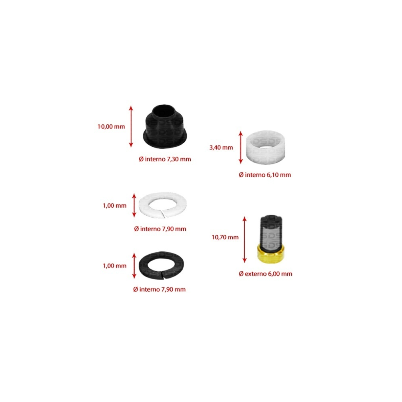 Kit de Filtros para Bico Injetor 