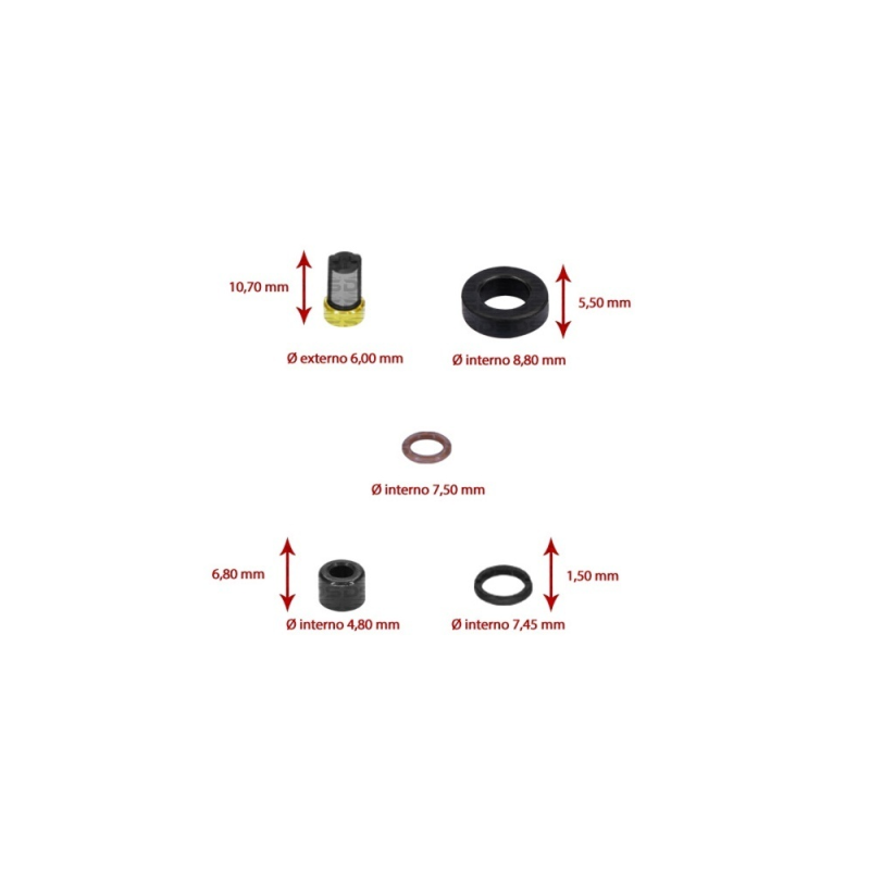 Kit de Filtros para Bico Injetor 