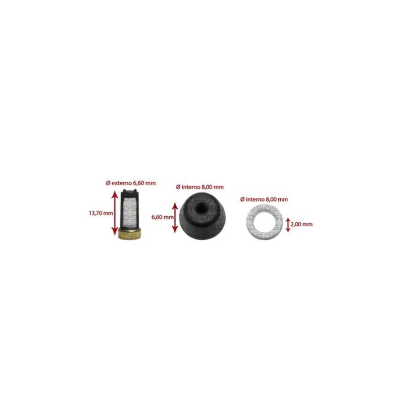 Kit de Filtros para Bico Injetor 