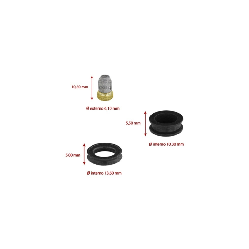 Kit de Filtros para Bico Injetor 