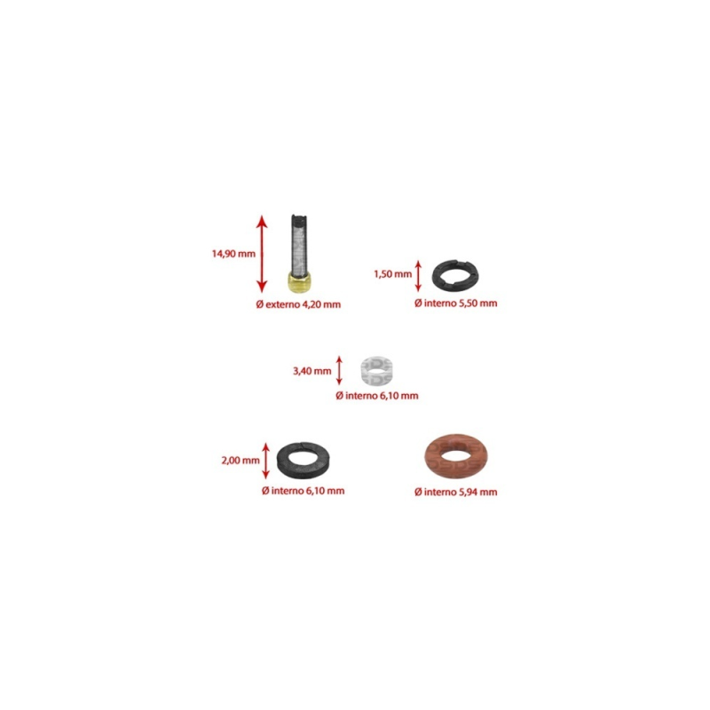 Kit de Filtros para Bico Injetor 