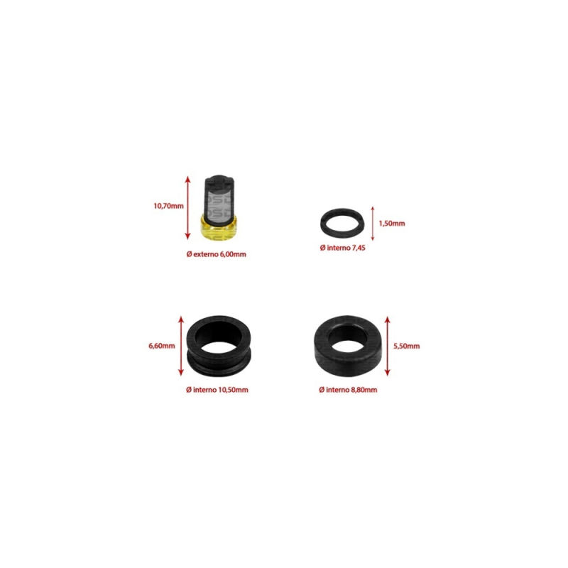 Kit de Filtros para Bico Injetor 