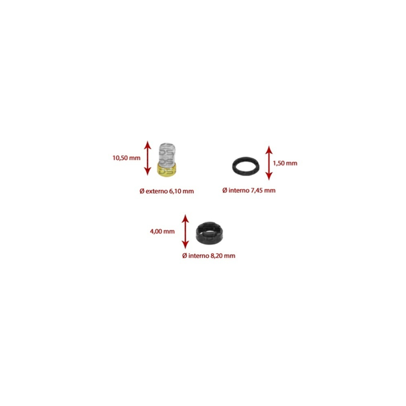 Kit de Filtros para Bico Injetor 